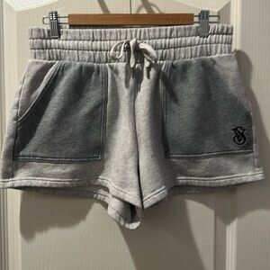 Victoria's Secret Grey Cotton Shorts with Elastic Waistband - women's Medium